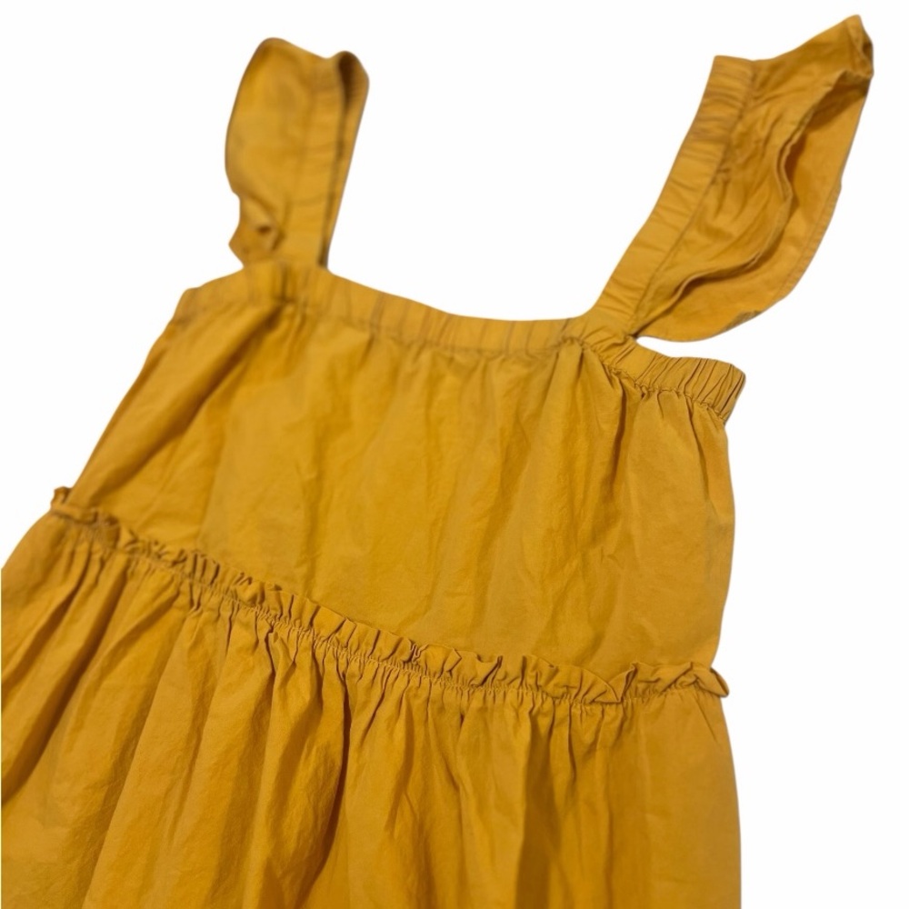 Madewell Yellow Fluttered Sleeve Dress - Picture 6 of 8